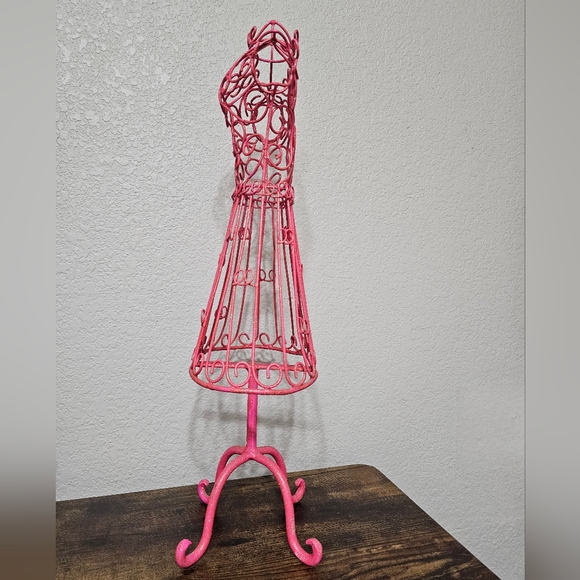 Pink Sparkly Wire Metal Dress Form Mannequin - Picture 4 of 4